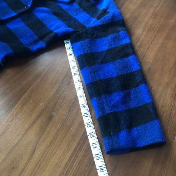 Alice & Urban Oputfitters Blue Buffalo Check Pea Coat ✨Ladies Size S Wool Blend - Picture 11 of 11